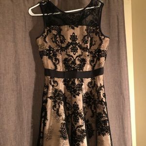 The Limited velvet and gold dress